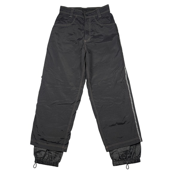 SMP Other - Vintage SMP Snow Pants Mens S 30x30 Small Black Nylon Baggy Wide Leg Skater Y2K